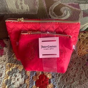 Juicy Couture cosmetic bags red NWT